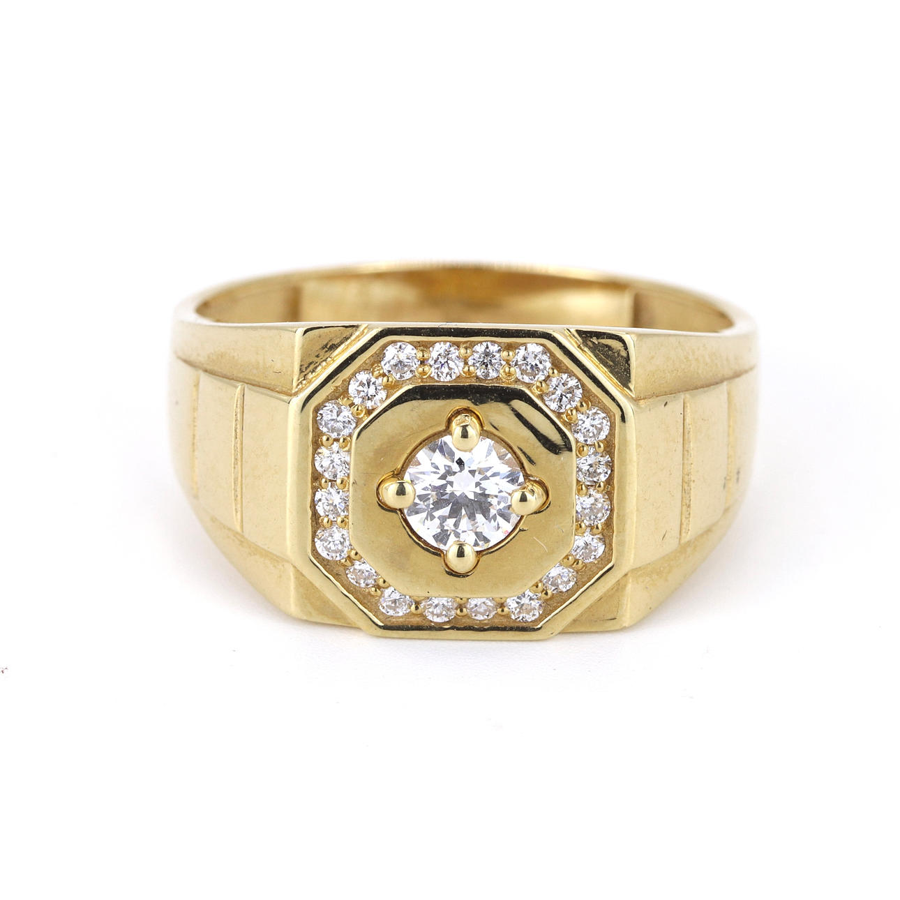 18CT GOLD DIAMOND SET RING