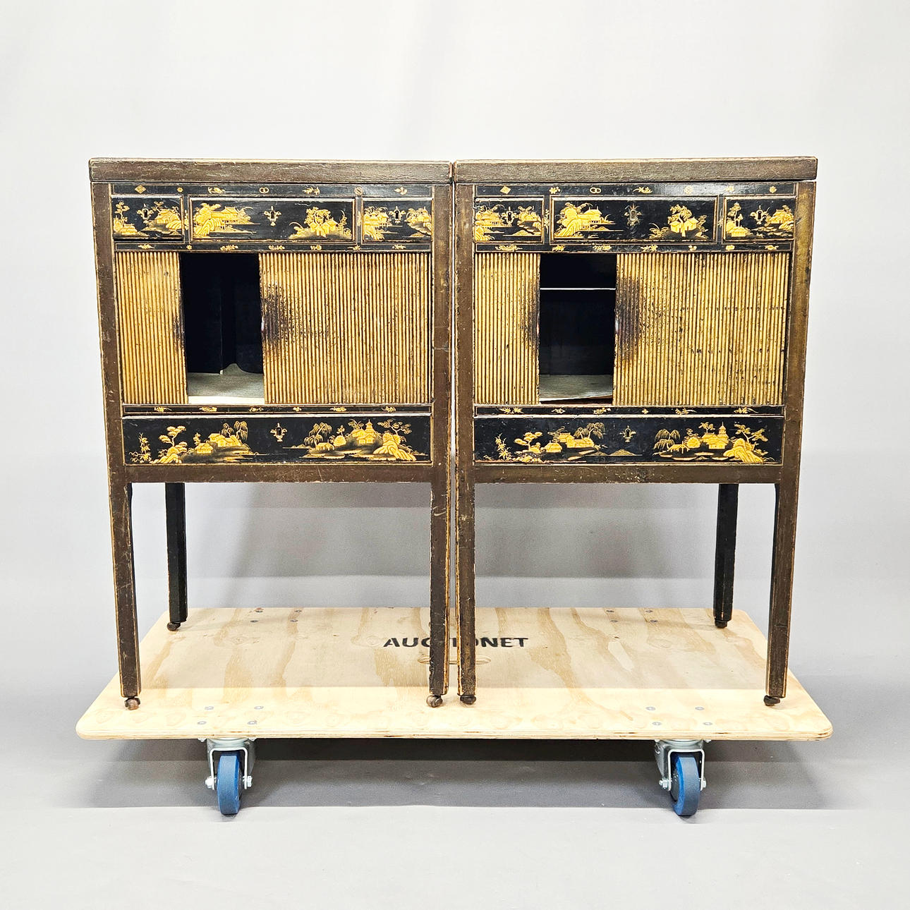 CHINOISERIE DECORATED CABINETS