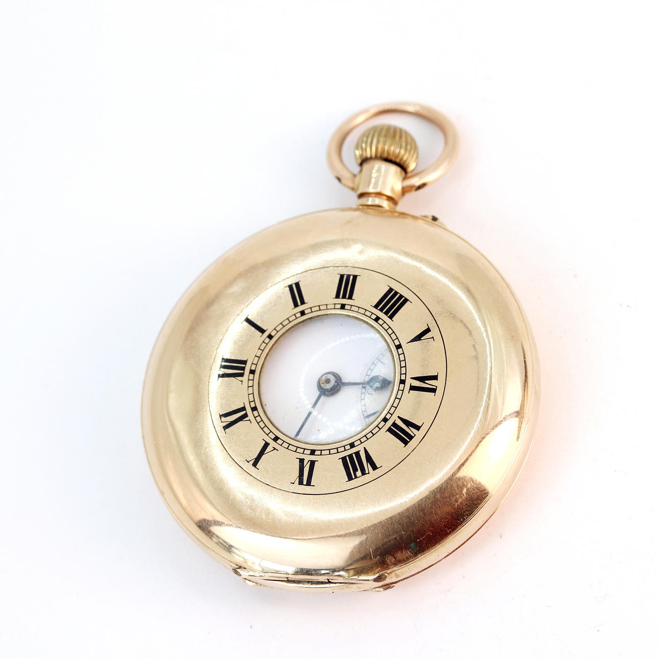 9CT GOLD CASED POCKET WATCH