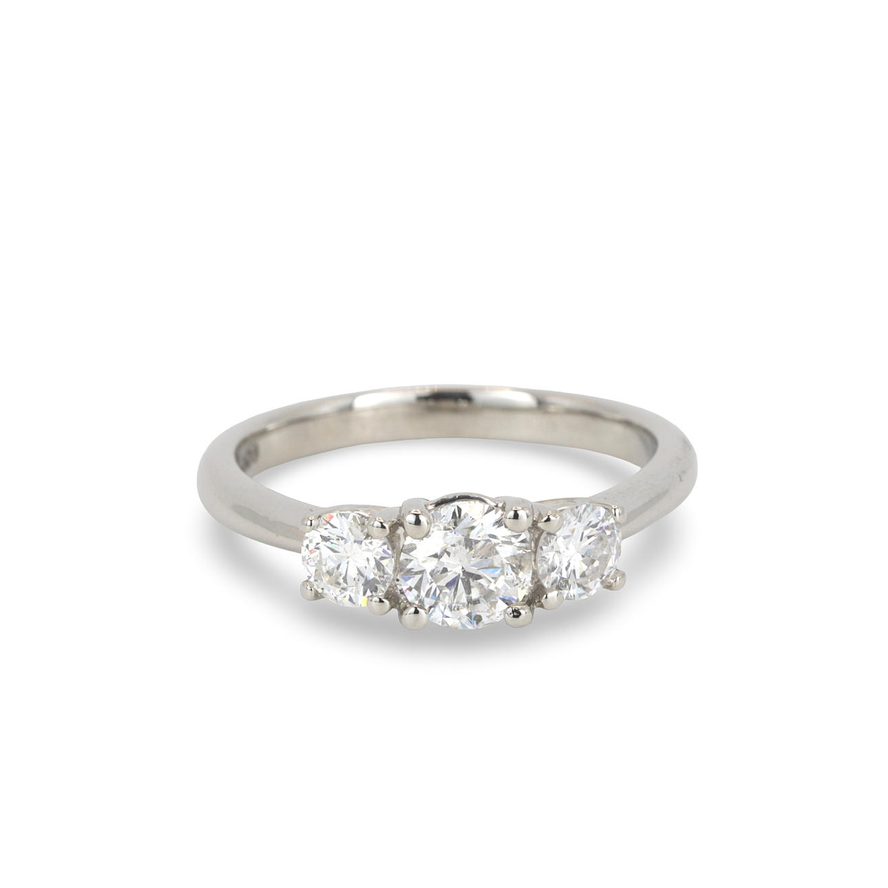 PLATINUM DIAMOND TRILOGY RING