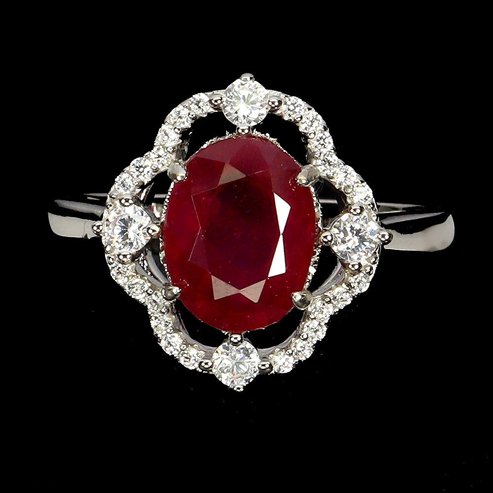 RUBY SILVER RING
