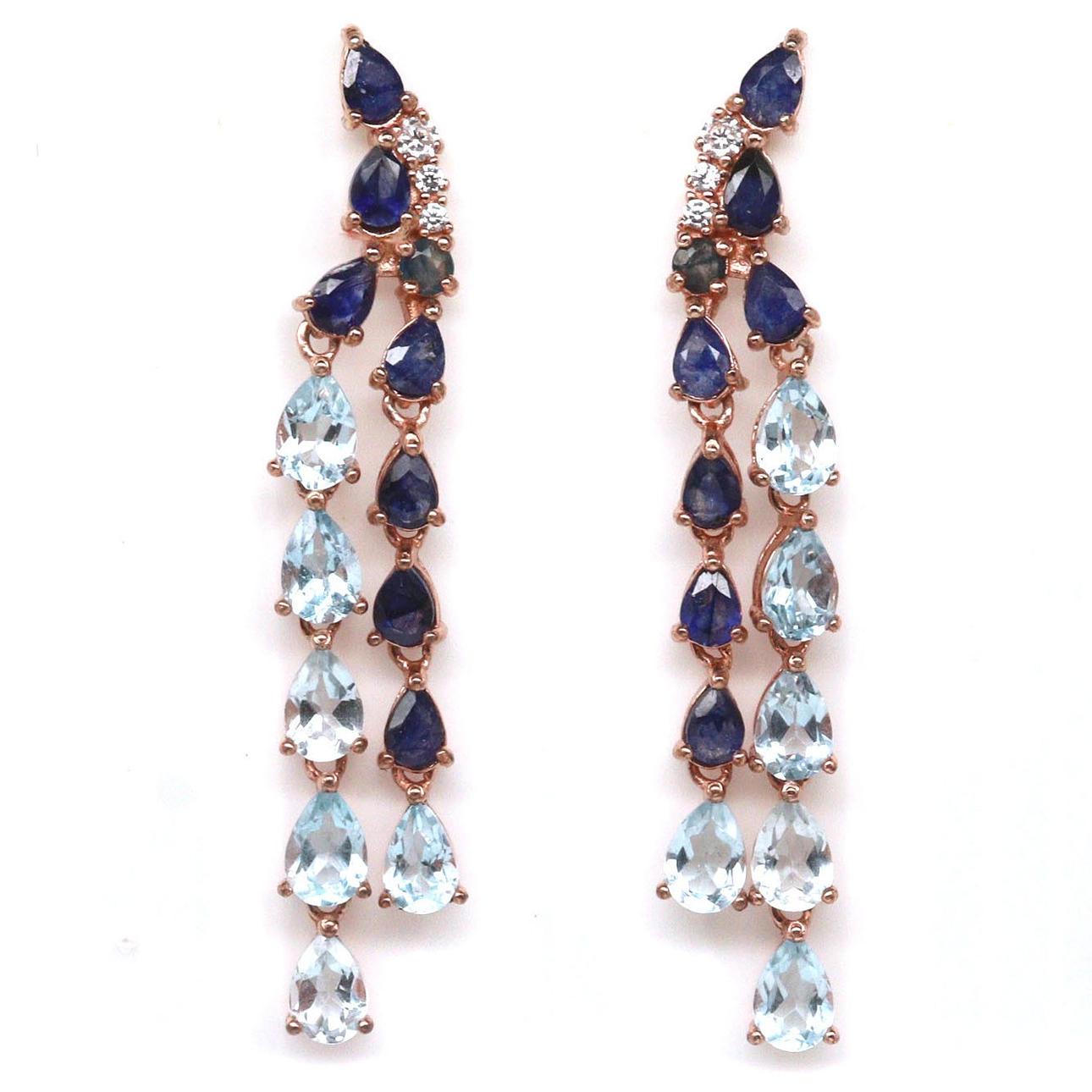 SAPPHIRE SILVER EARRINGS