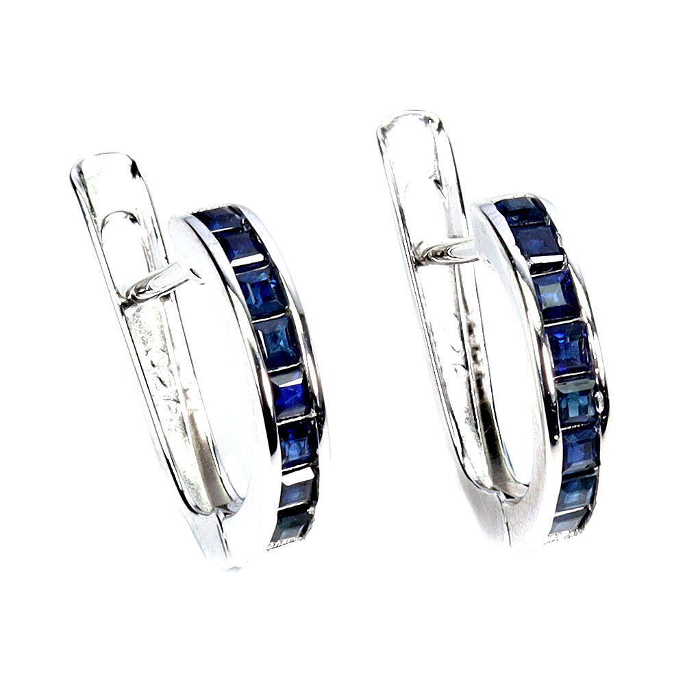 SILVER SAPPHIRE EARRINGS