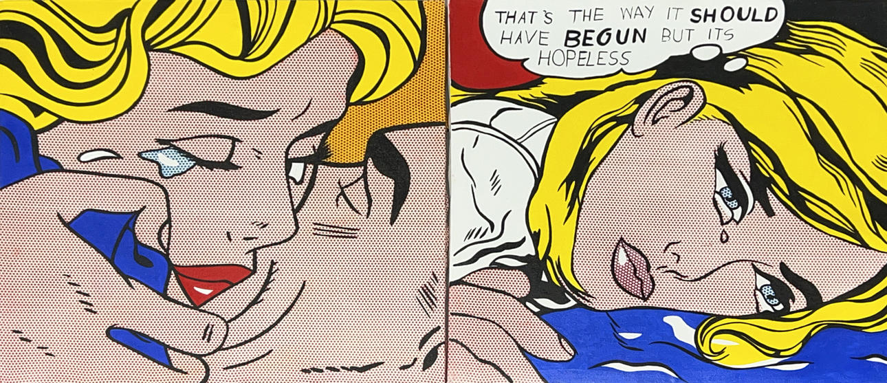 ROY LICHTENSTEIN STYLE OIL ON CANVASES