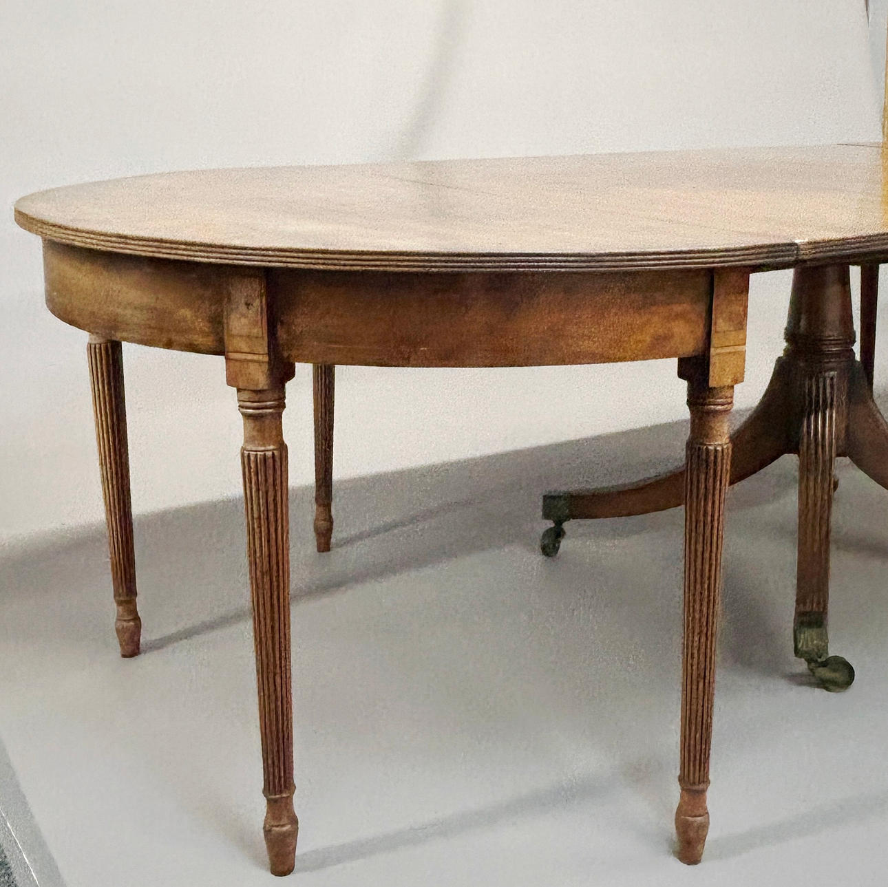 18TH CENTURY D END DINING TABLE